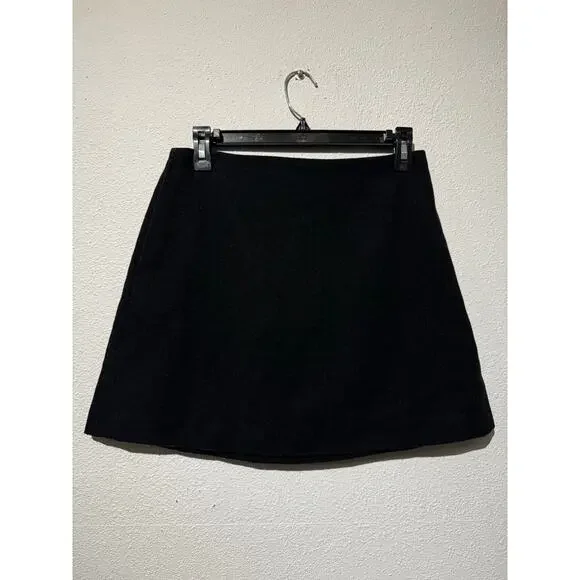 UNIQLO Black Wool Blend Mini Skirt - Picture 1 of 6